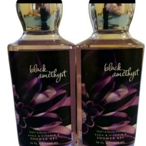 𝅺bath and Body Works Black Amethyst *Retired* Lot of 2 Shower Gels